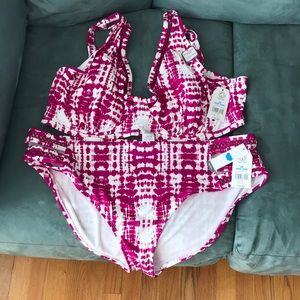 2 piece Time and Tru tie dye swim suit